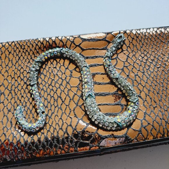 Women Snake Bag Purse Evening Clutch on a Chain - Picture 15 of 16